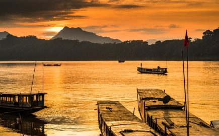 Alba al fiume Mekong
