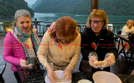 Lezione di cucina sul bordo
